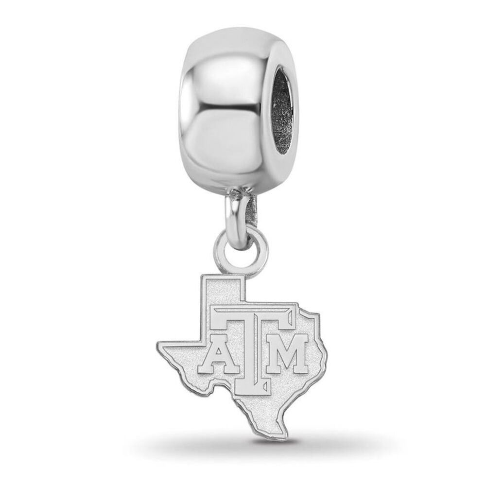 Sterling Silver Texas A&M University XS Dangle Bead Charm